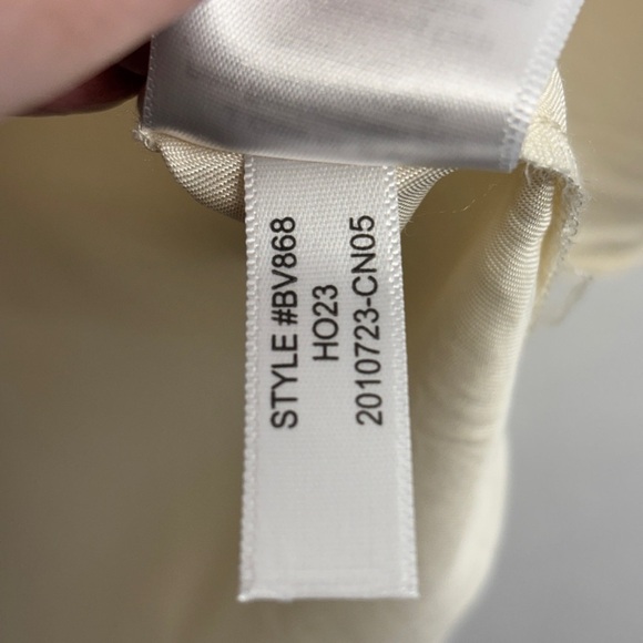 J Crew Classic Jeweled Button Down Blouse 8 Cream Sheer HOL 23 Mandarin Collar - Picture 5 of 7